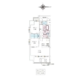 スプランディッドあびこ駅前の間取り図
