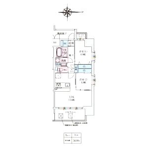 スプランディッドあびこ駅前の間取り図