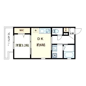 ラシーヌ住吉大社の間取り図