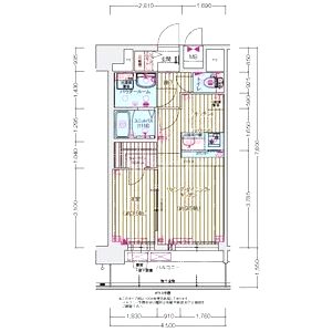 プレサンス長田レジェールの間取り図