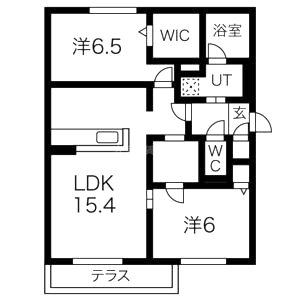 セジュールオッツGT長岡京の間取り図