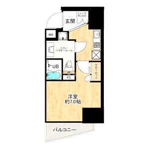 エグゼ阿倍野の間取り図