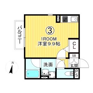 アールグレイコート桃谷の間取り図