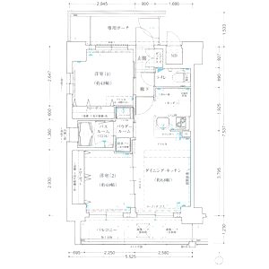 エステムコート難波サウスプレイスIIIラ・パークの間取り図