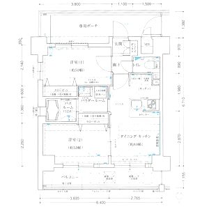 エステムコート難波サウスプレイスIIIラ・パークの間取り図