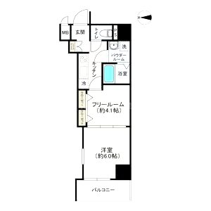レジュールアッシュ梅田アクシアの間取り図