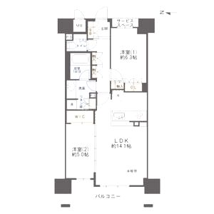 ファインフラッツ南森町の間取り図