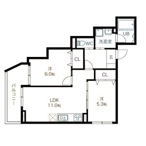 ヴェルメゾン吹田元町の間取り図