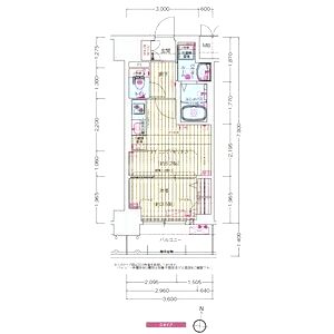プレリス大阪今里サヴィアの間取り図