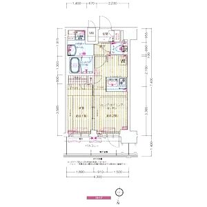 プレリス大阪今里サヴィアの間取り図