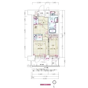 プレリス大阪今里サヴィアの間取り図