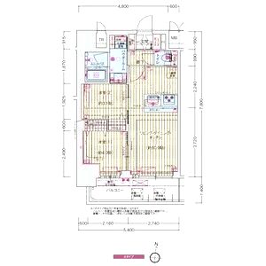 プレリス大阪今里サヴィアの間取り図