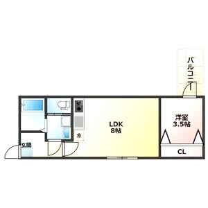 アプローズ新深江の間取り図