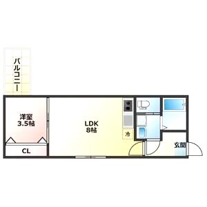 アプローズ新深江の間取り図