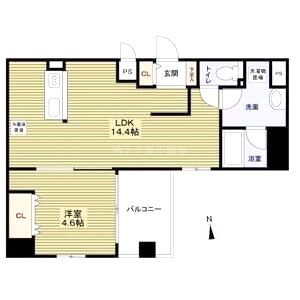 グランエクラ勝山南の間取り図