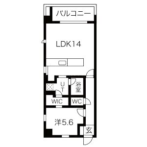 アクアプレイス四天王寺の間取り図