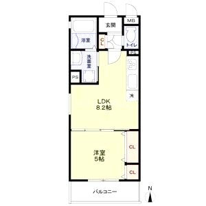 フォレストクリエオーレ城垣町弐番館の間取り図