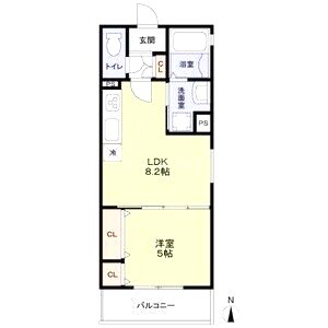 フォレストクリエオーレ城垣町弐番館の間取り図