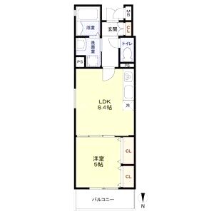 フォレストクリエオーレ城垣町弐番館の間取り図
