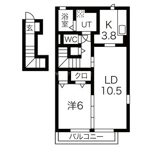 ヴィラージュ桜ガ丘の間取り図