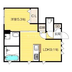YOUR MAISON 瀬川の間取り図