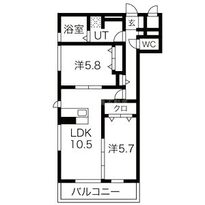ベルメゾン霞ヶ丘の間取り図