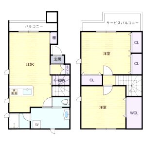 Casa feliz平野東の間取り図