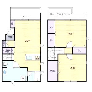 Casa feliz平野東の間取り図