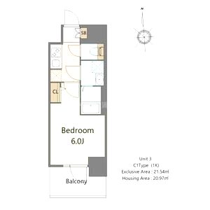 S-RESIDENCE高井田beletaの間取り図
