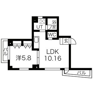 HIGH WOODS YAMATEの間取り図