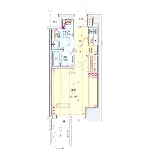 エグゼ難波ウエストリバーの間取り図
