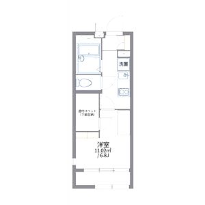 レオパレスミレイユ本町の間取り図
