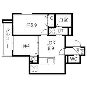 ルアナテラス38の間取り図
