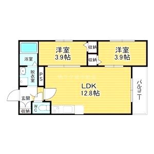 Tio瓢箪山の間取り図