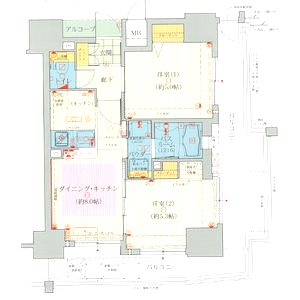 エステムプラザ難波WESTリバークロスの間取り図