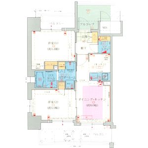 エステムプラザ難波WESTリバークロスの間取り図