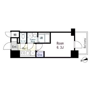 エスリード大阪NEXUSの間取り図
