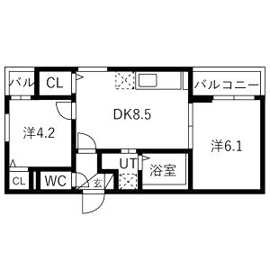 The Residence 大庄西町の間取り図