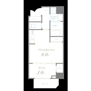 ブリリアントコート農人橋の間取り図