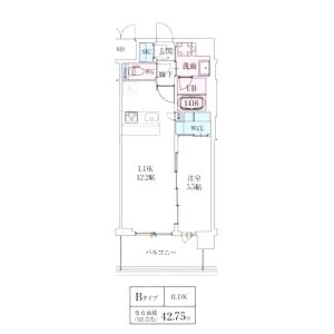 スプランディッド天王寺SOUTHの間取り図