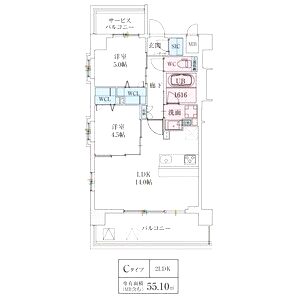 スプランディッド天王寺SOUTHの間取り図