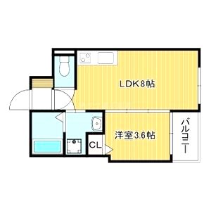 Aquamarine西北の間取り図