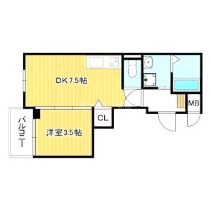 Aquamarine西北の間取り図