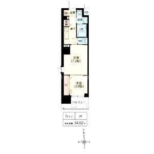 スプランディッド堀江の間取り図