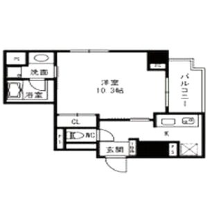 シャンテ与力町 住居の間取り図