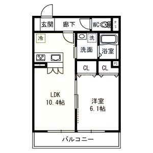 アルカディア舟木町の間取り図