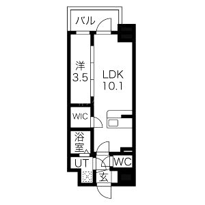 ワールドアイ都島高倉町の間取り図