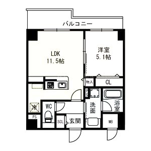 クロシェット関目の間取り図