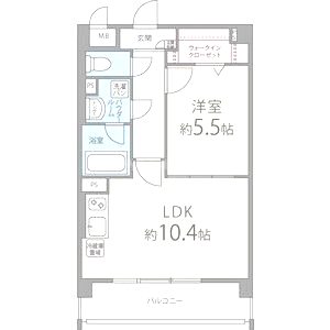 プレーヌうりわりの間取り図