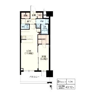リッツ新大阪プレミアムの間取り図